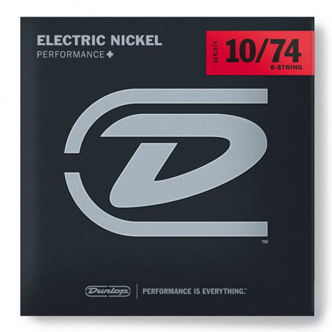 Dunlop Electric Nickel Performance+ 10/74 Light (8 Strings)