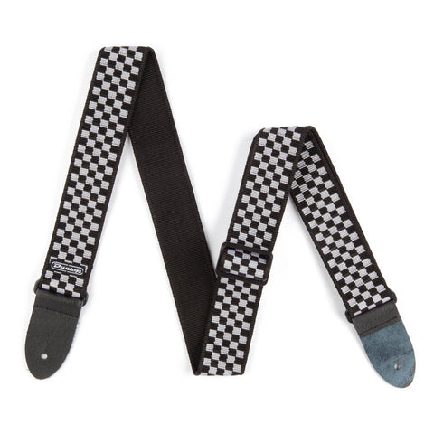 DUNLOP CLASSIC BLACK/WHITE CHECKER STRAP