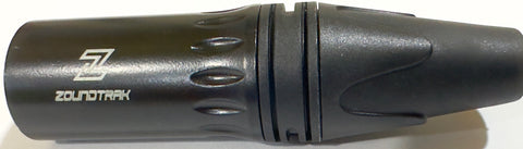 Zoundtrak หัวปลั๊ก XLR สีดำ ติดสาย ตัวผู้ ZT 003 M BK
