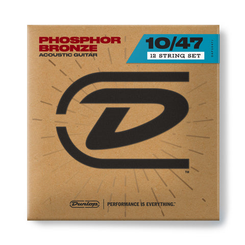 DUNLOP ACOUSTIC PHOS BRONZE GUITAR STRINGS 10-47 - SET/12